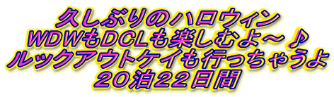 �v���Ԃ�̃n���E�B�� WDW��DCL���y���ނ�`�� ���b�N�A�E�g�P�C���s�����Ⴄ�� �Q�O���Q�Q����